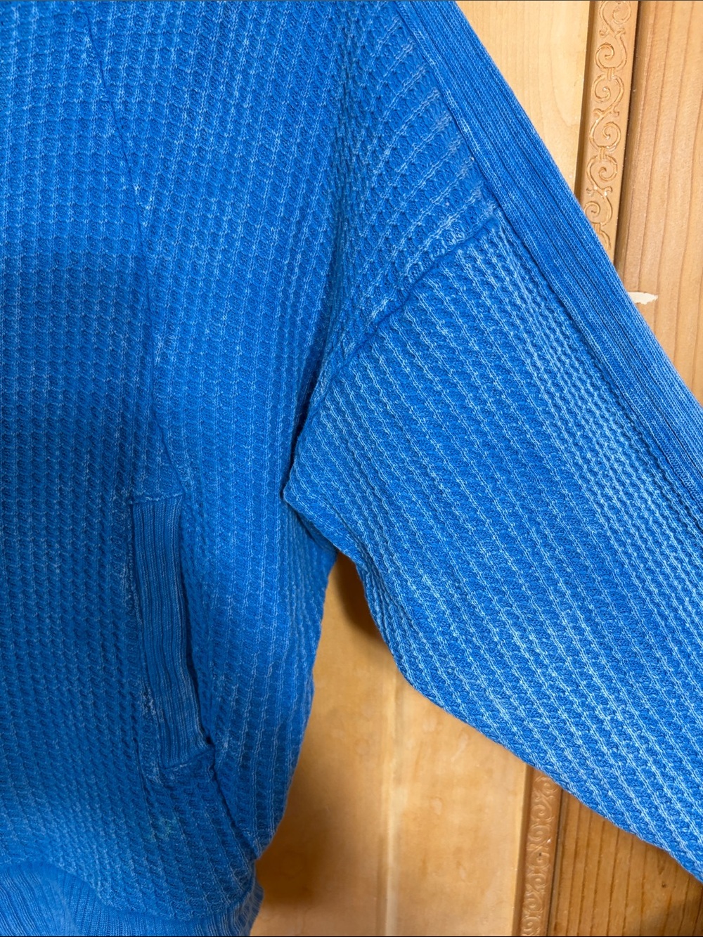 ZENANA Women’s Turquoise Vibrant Blue Ribbed Zippered Thermal Sweatshirt - Picture 10 of 15